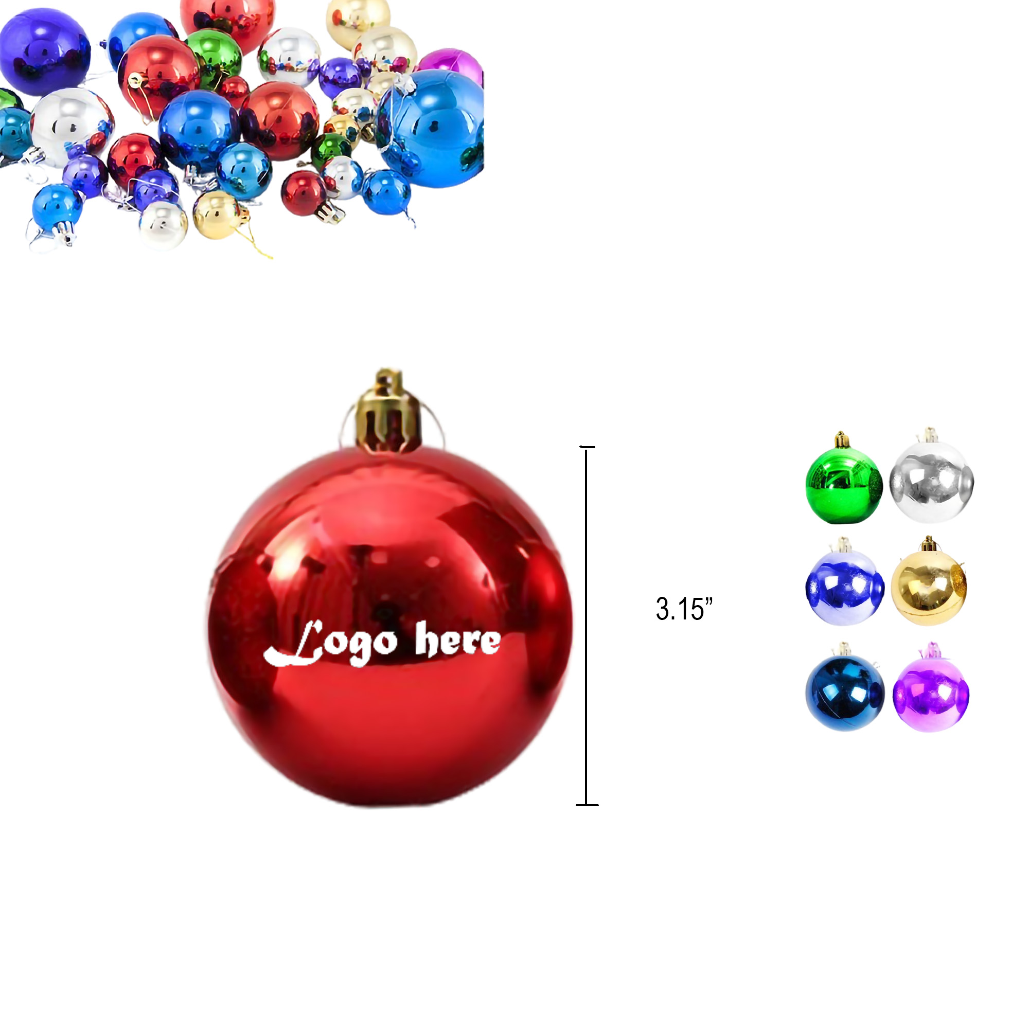 Round Christmas Tree Ornaments MOQ50 3