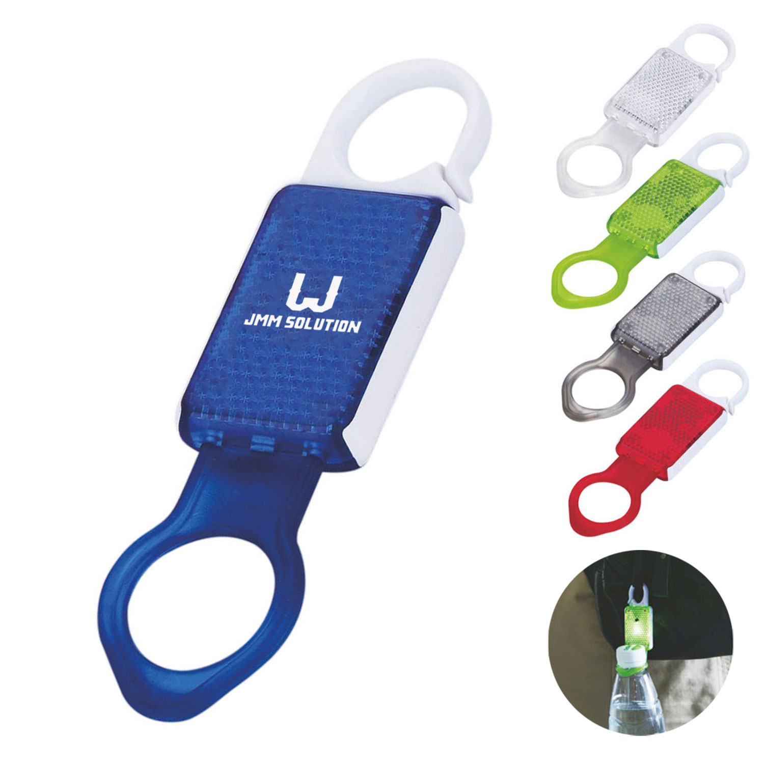 4-in-1 Reflective Bottle Holder with Carabiner 2