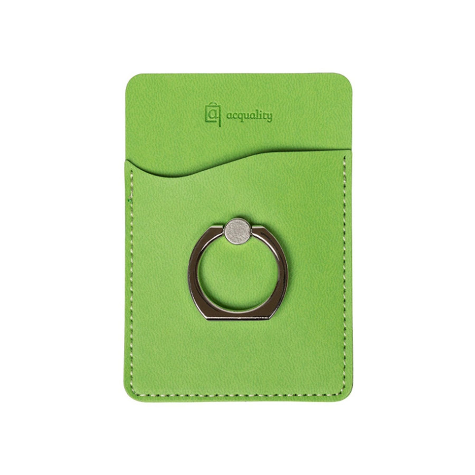 Silicone Card Pocket with Metal Ring Smartphone Stand 3