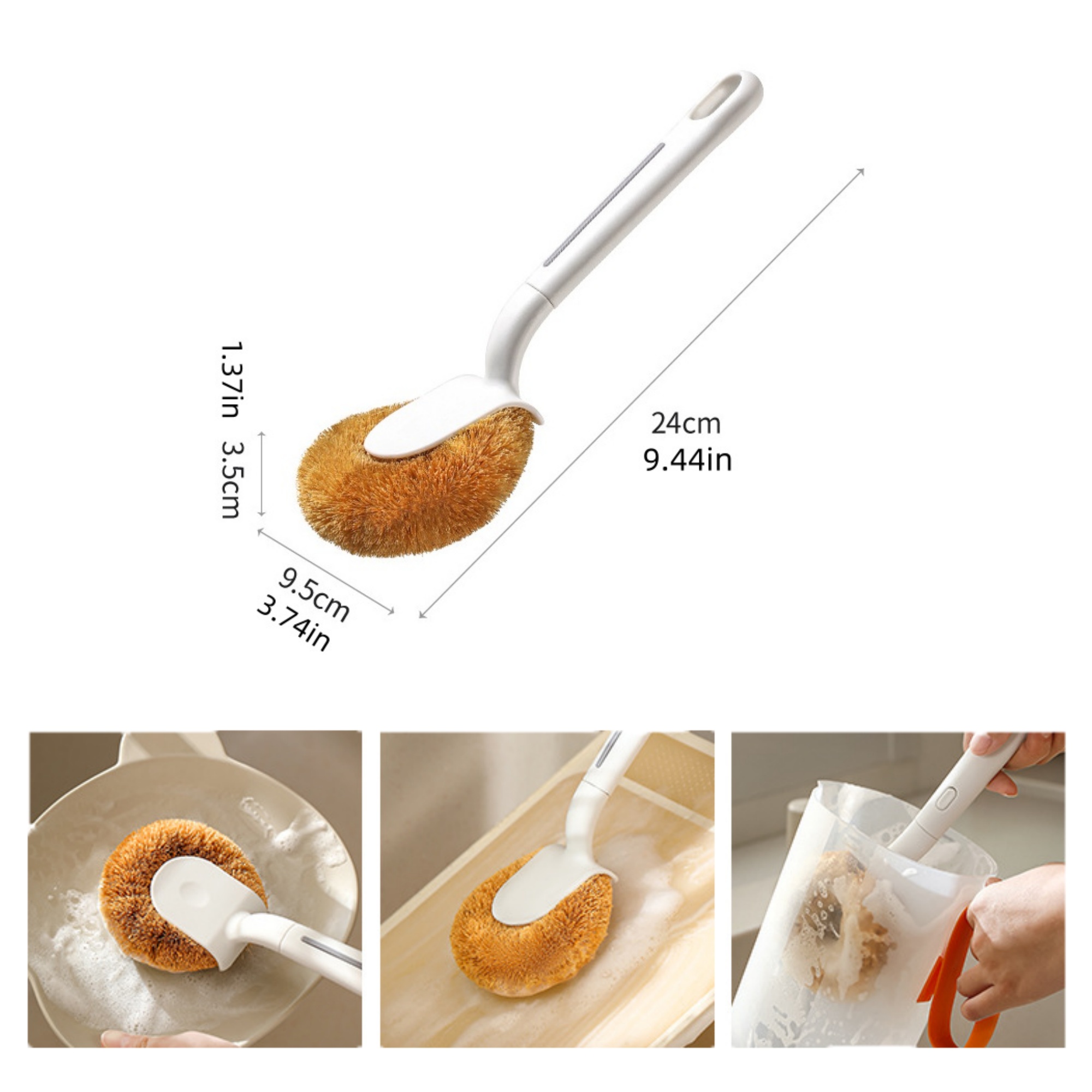 Customized household long handled pot brush 4