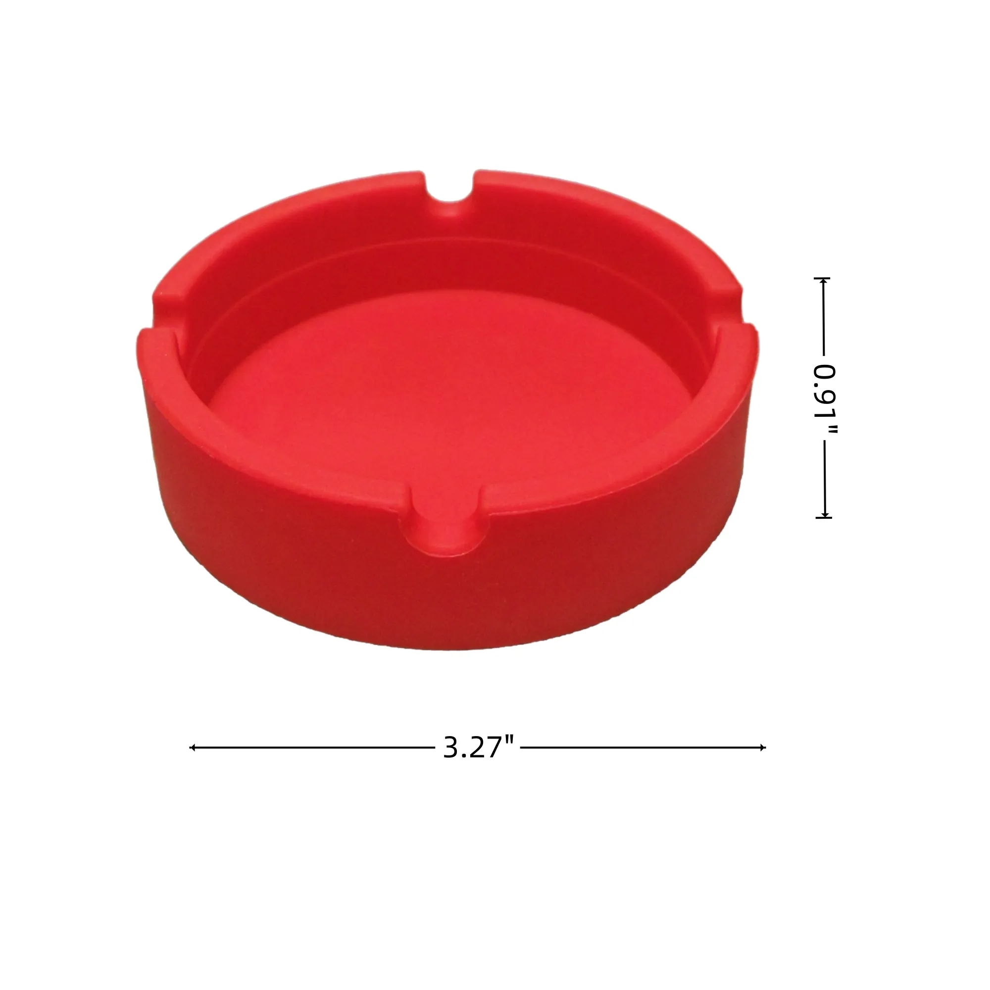 Round Heatproof Silicone Ashtray With 4 Grooves Shatterproof 3
