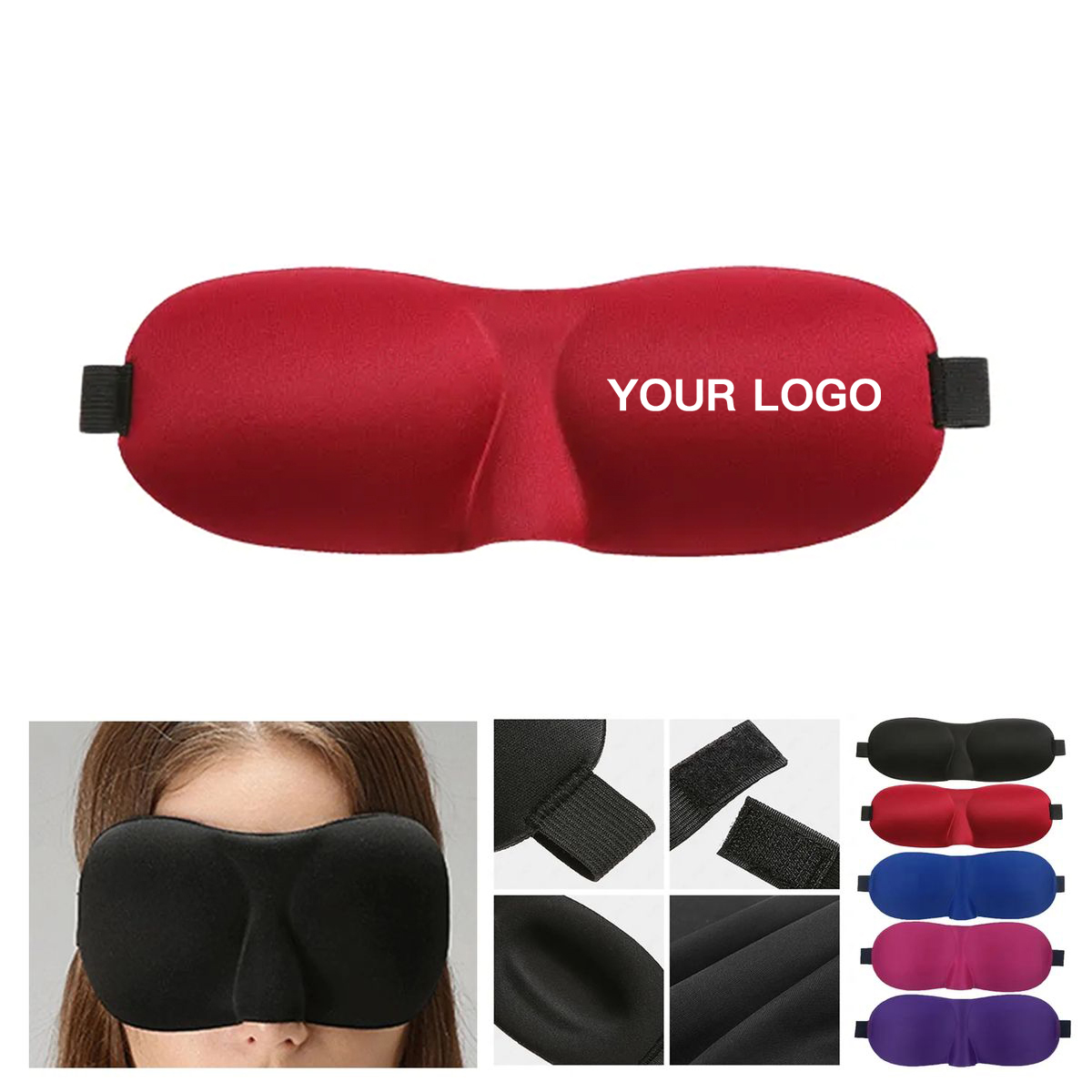 Soft 3D Travel Eye Mask with Adjustable Strap 6