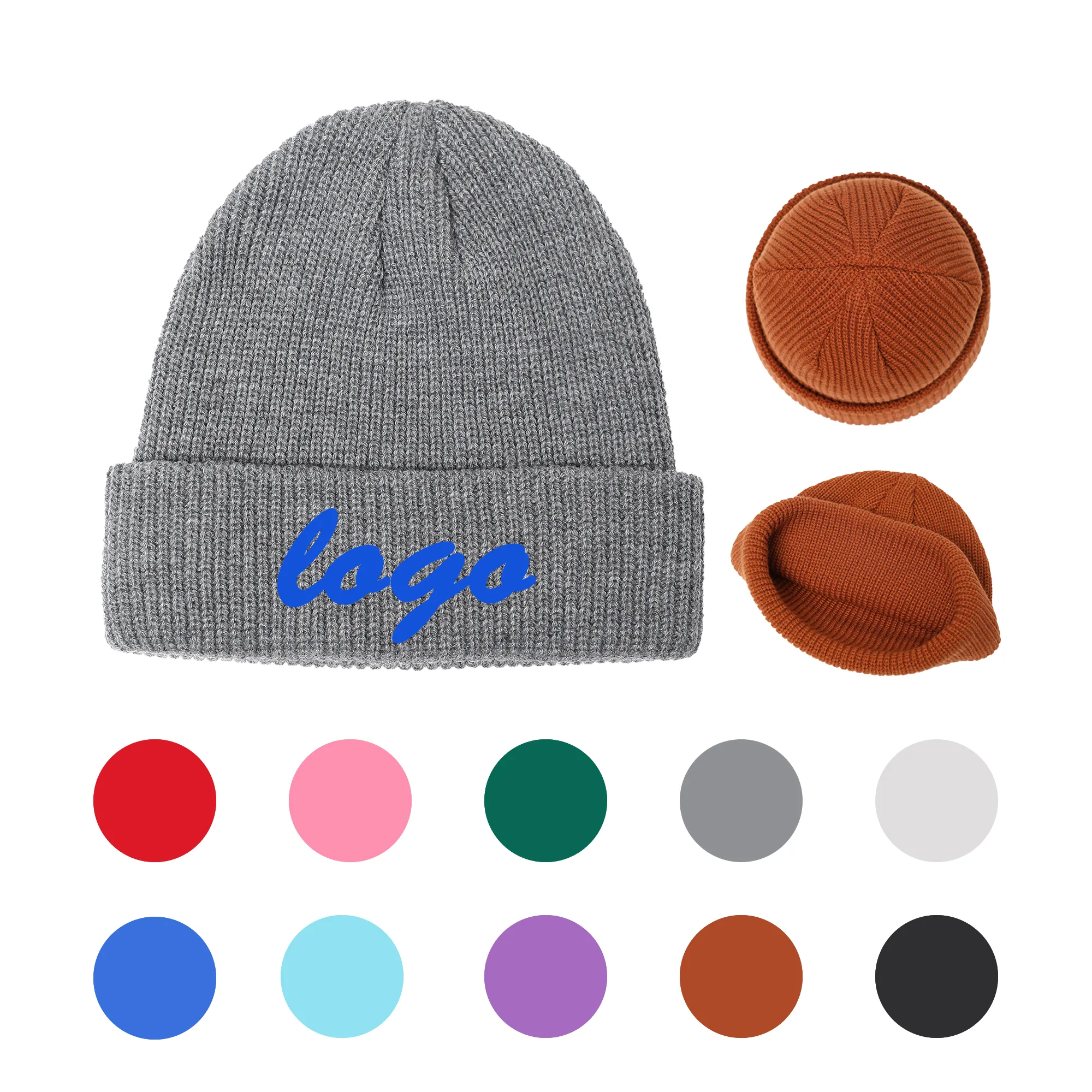 MOQ 30 Knitted Hat Winter Warmth 22" To 23" Circumference