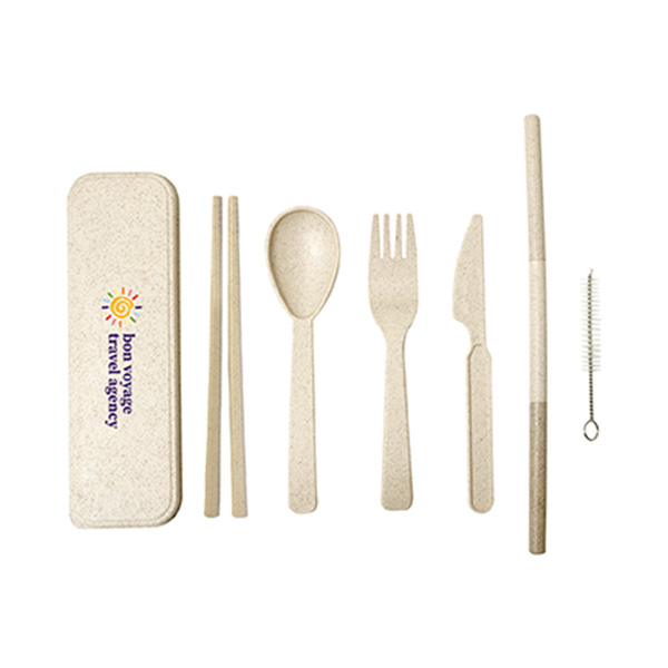 Artesia Wheat Fibre Utensil Set In A Case 4
