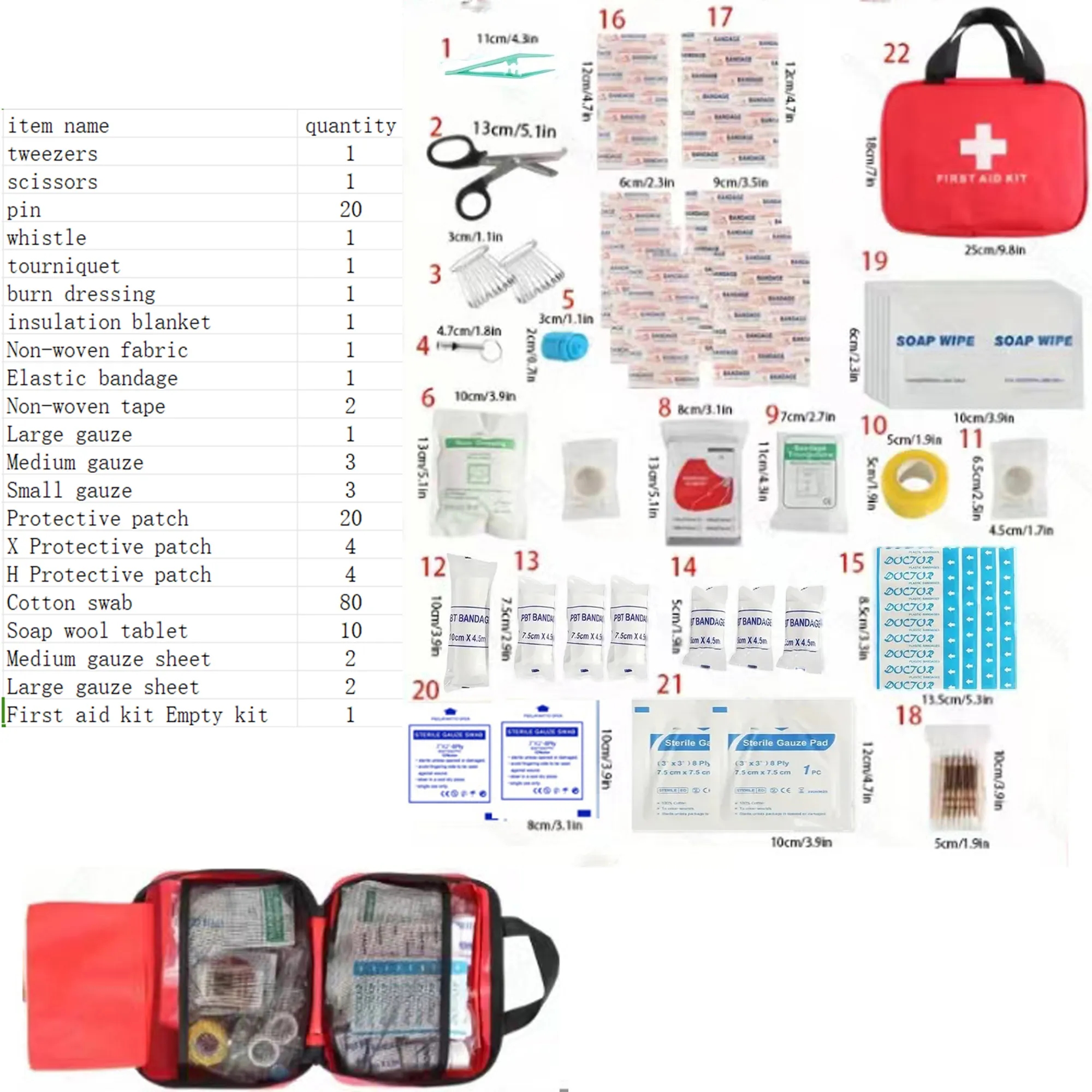 Large Outdoor Medical First Aid kit 3