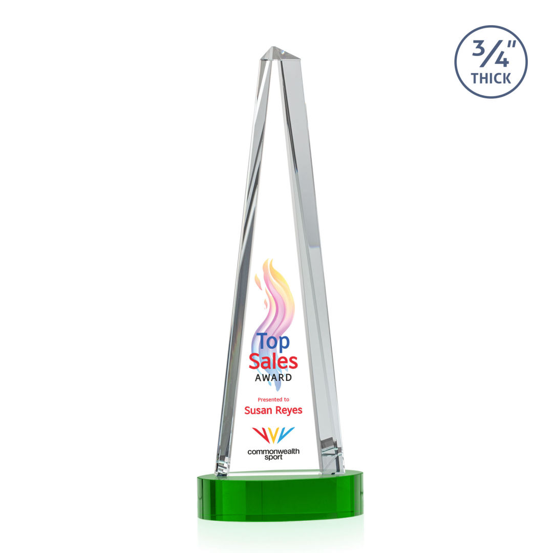 Majestic Tower VividPrint™ Award on Alberton Base - Green 7