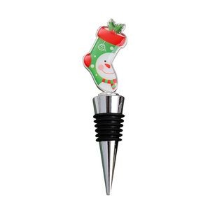 Festive Christmas Sock Wine Cork Bottle Stopper 4