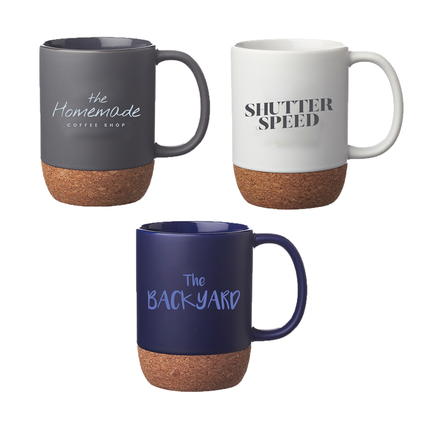15 oz. Matte Cork Bottom Ceramic Mug 12