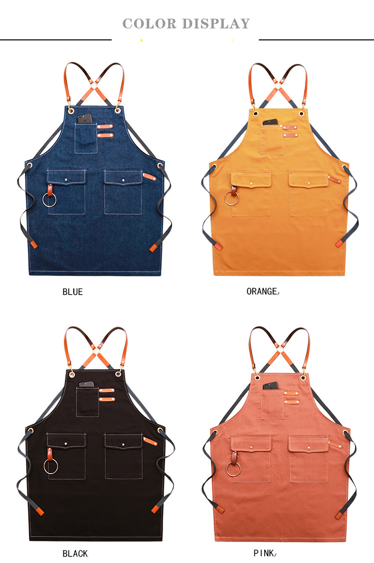 Chef Customized Aprons for Men Women / Large Pockets 9