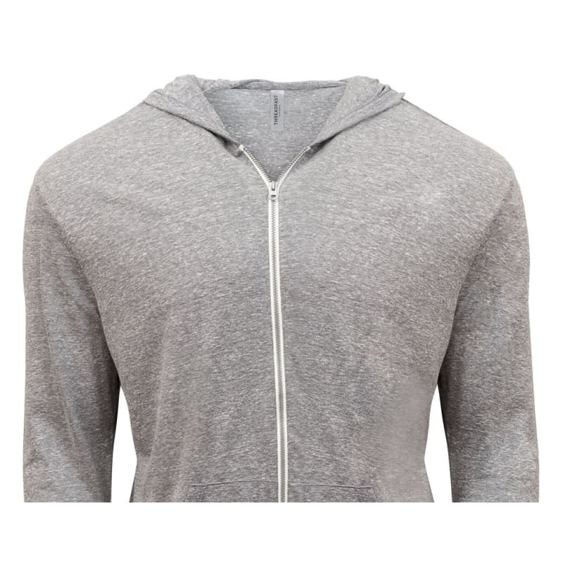 Threadfast Apparel Unisex Triblend Full-Zip Light Hoodie 21