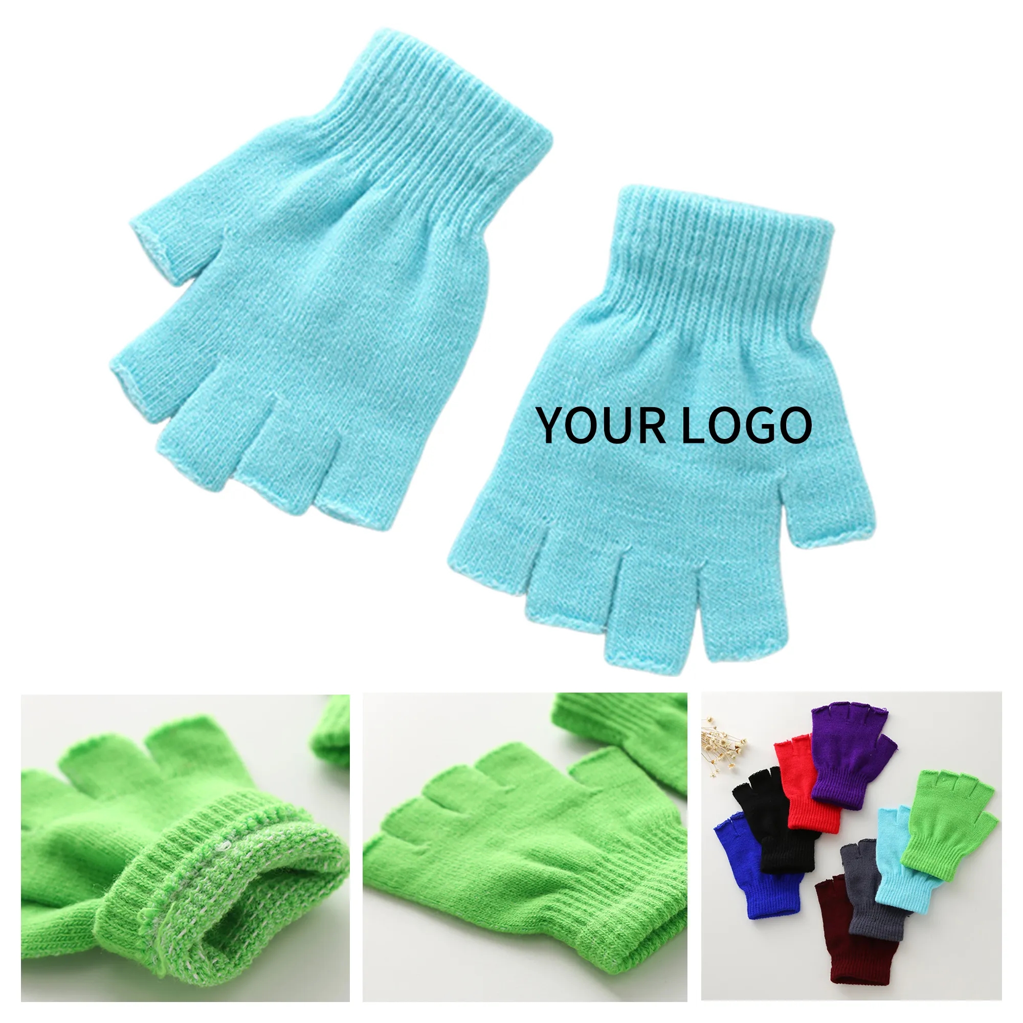 Acrylic Half-Finger Gloves 1