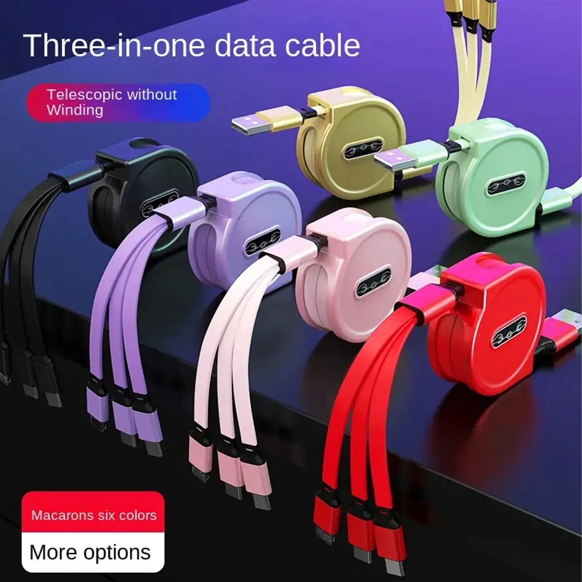 3 In 1 Telescopic Charging Cable 3