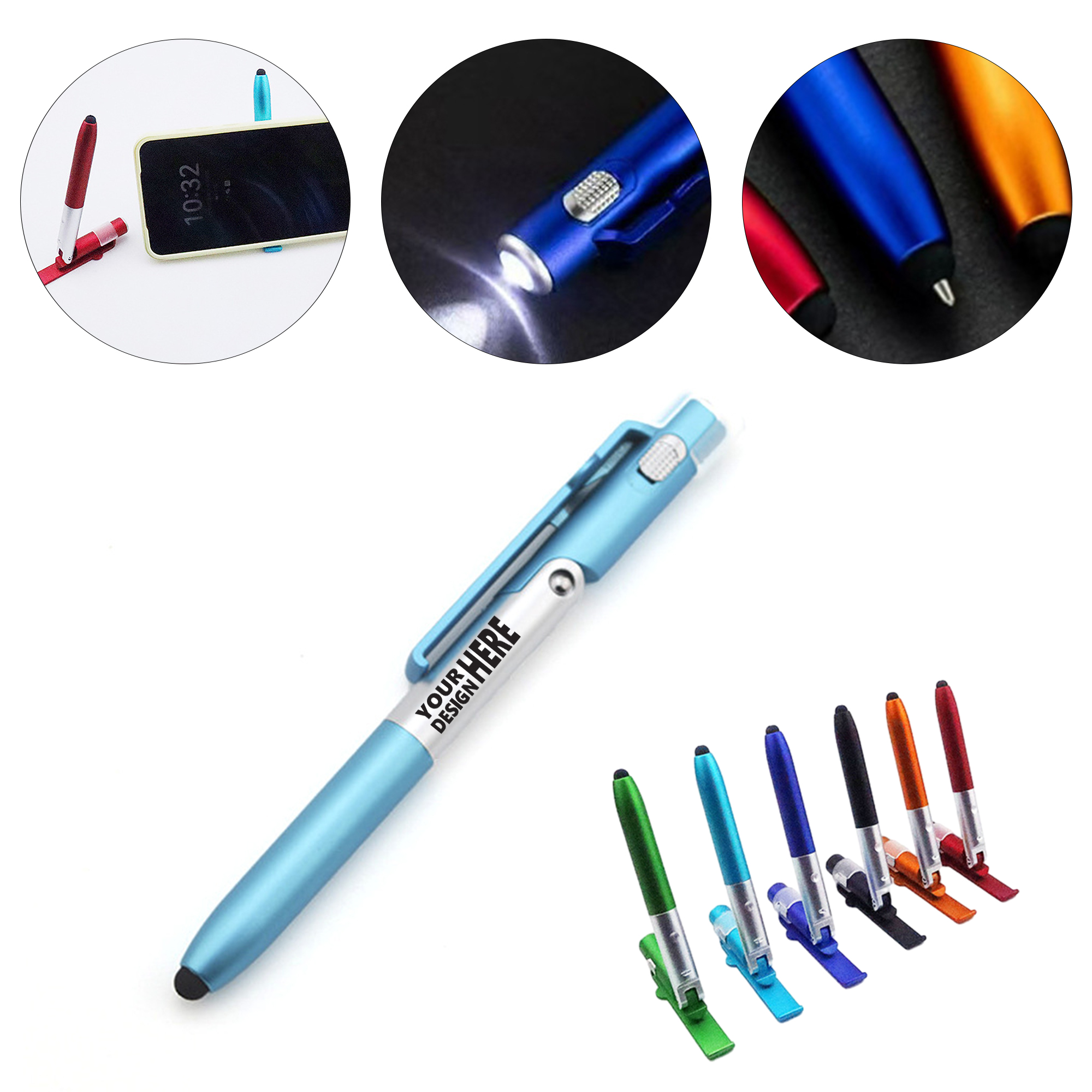 Multi Function LED Pen With Phone Stand 2