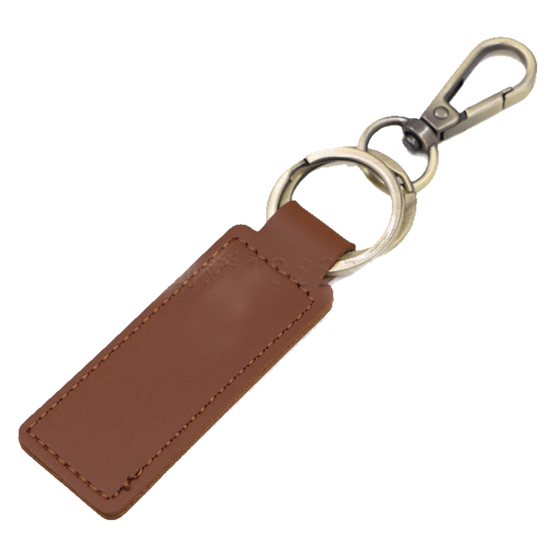 Double Loop Leather Keychain 1
