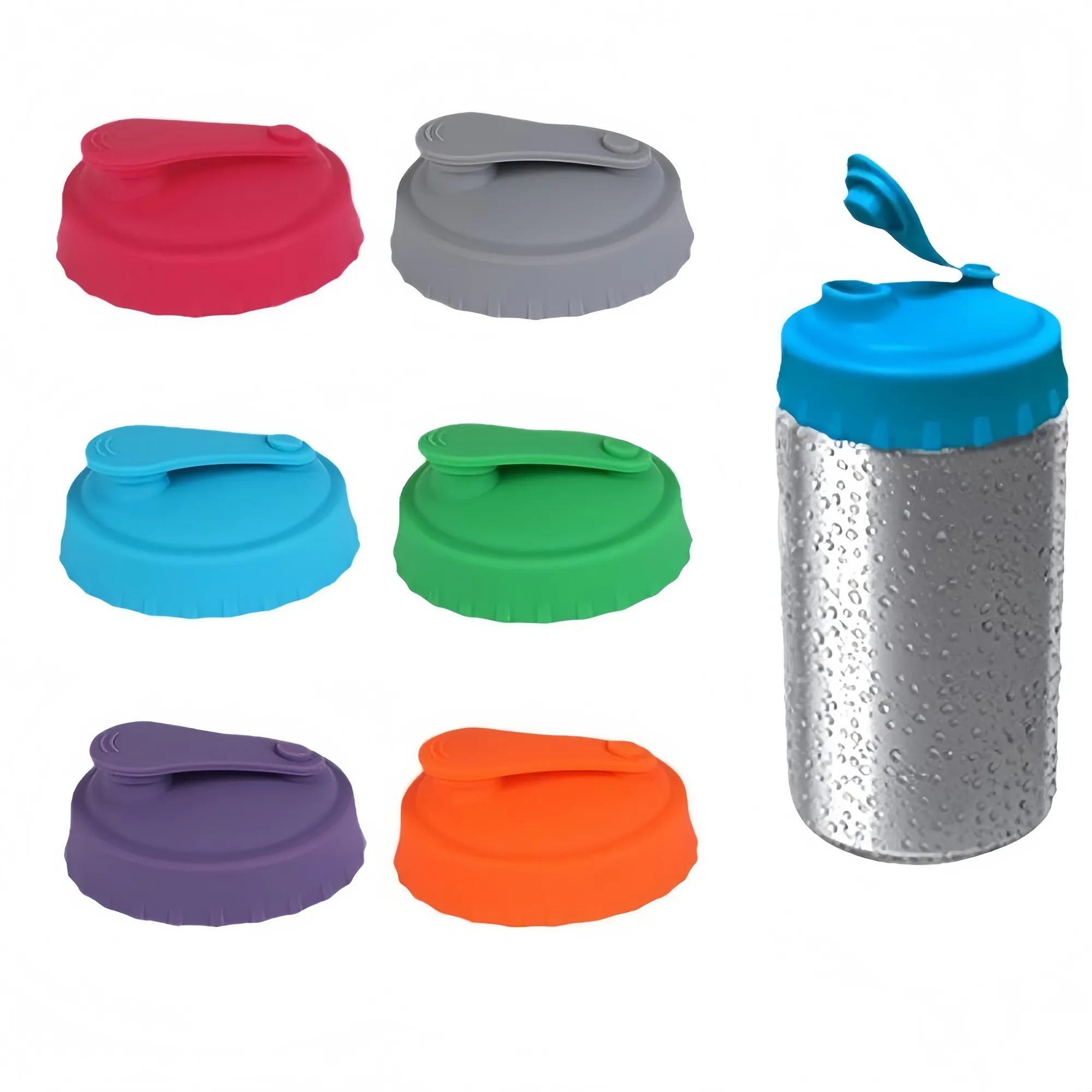 Reusable Silicone Snap On Leak Proof Can Lid 3