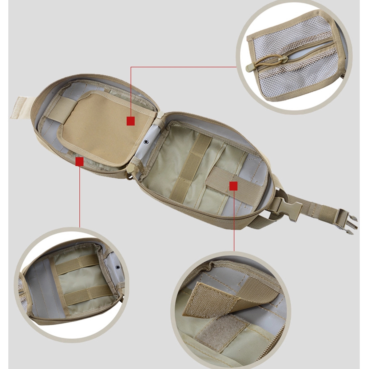 Tactical MOLLE Rip Away EMT First Aid Pouch Medical Bag 3