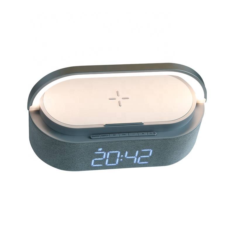 Wireless Charging Bluetooth Speaker w/ Alarm Clock 4