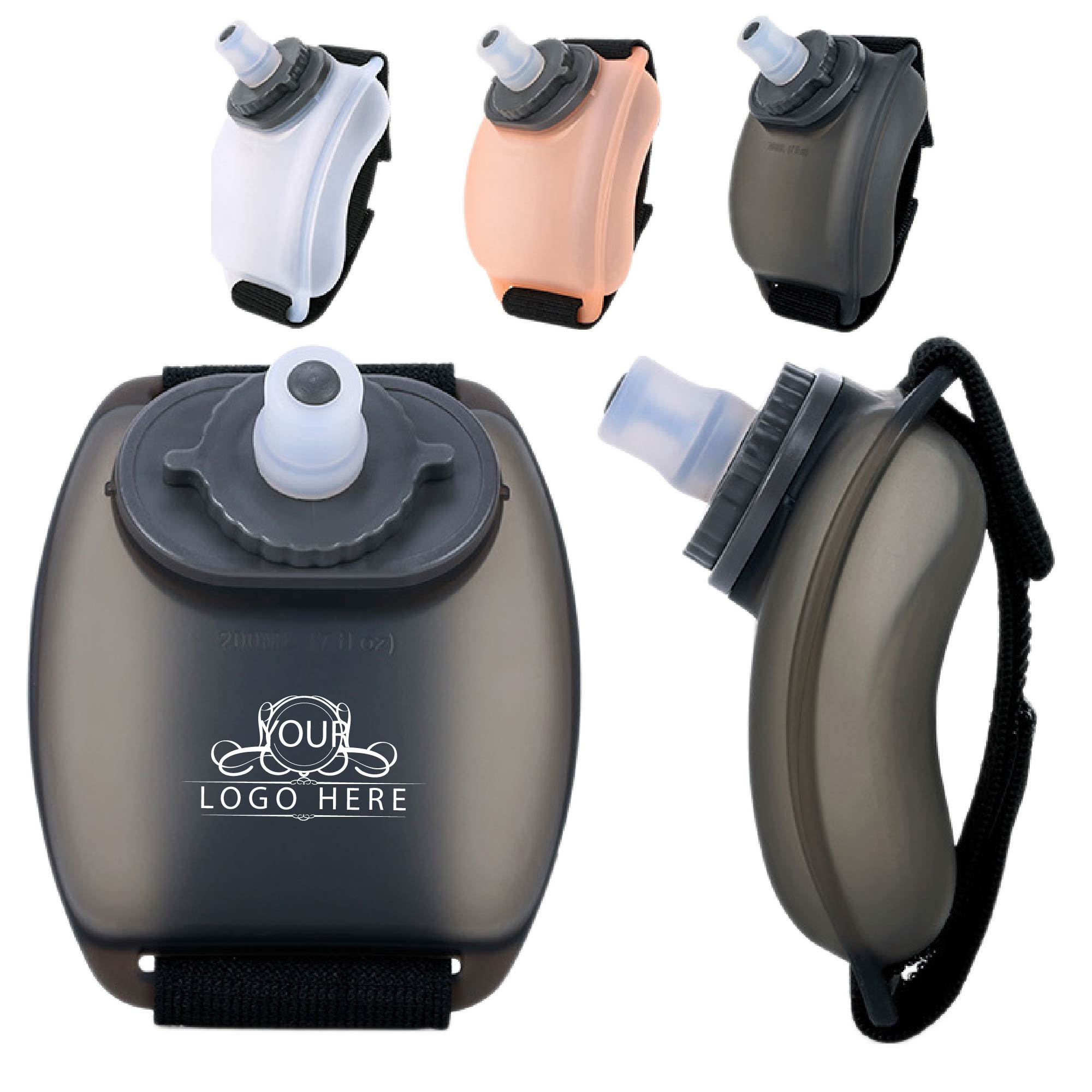 Silicone Sports Running Wrist Water Bottle 7 oz 2