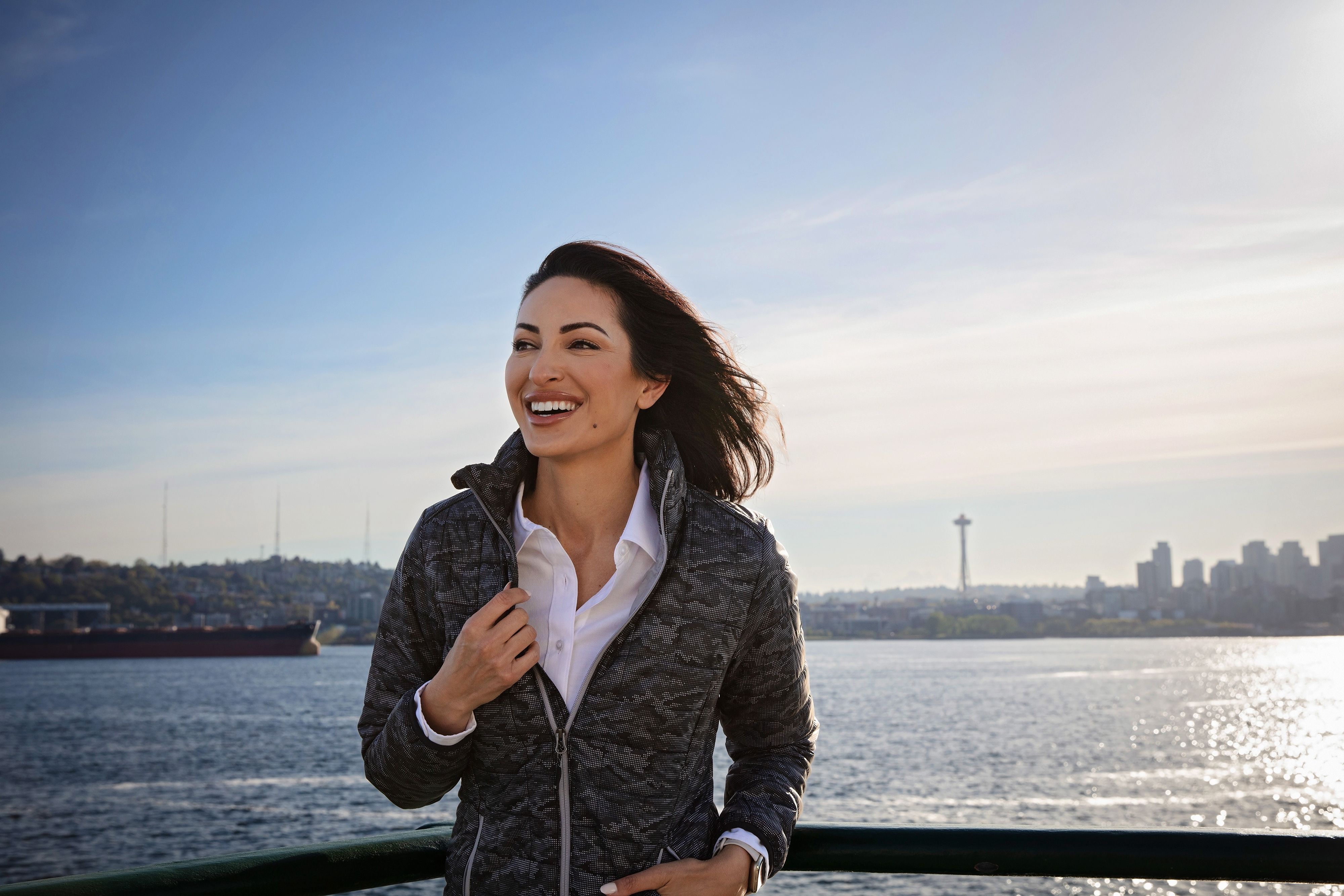 Rainier PrimaLoft Womens Eco Insulated Full Zip Printed Puffer Jacket