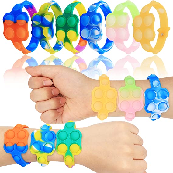 Push Pop Bubble Sensory Fidget Hand Finger Press Silicone Bracelet / Adjustable Buckle 9