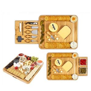 Bamboo Charcuterie Cheese Cutting Board Set 2