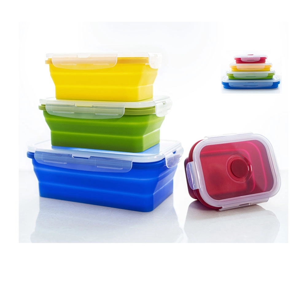 Silicone Foldable Collapisible Lunch Bento Box 2