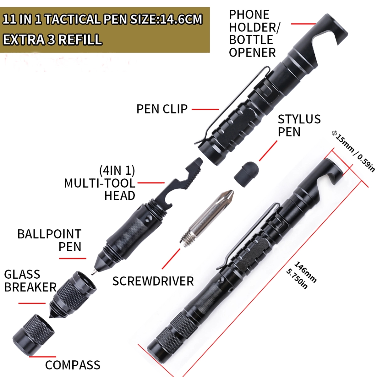 11 In 1 Multitool Tactical Pen 1