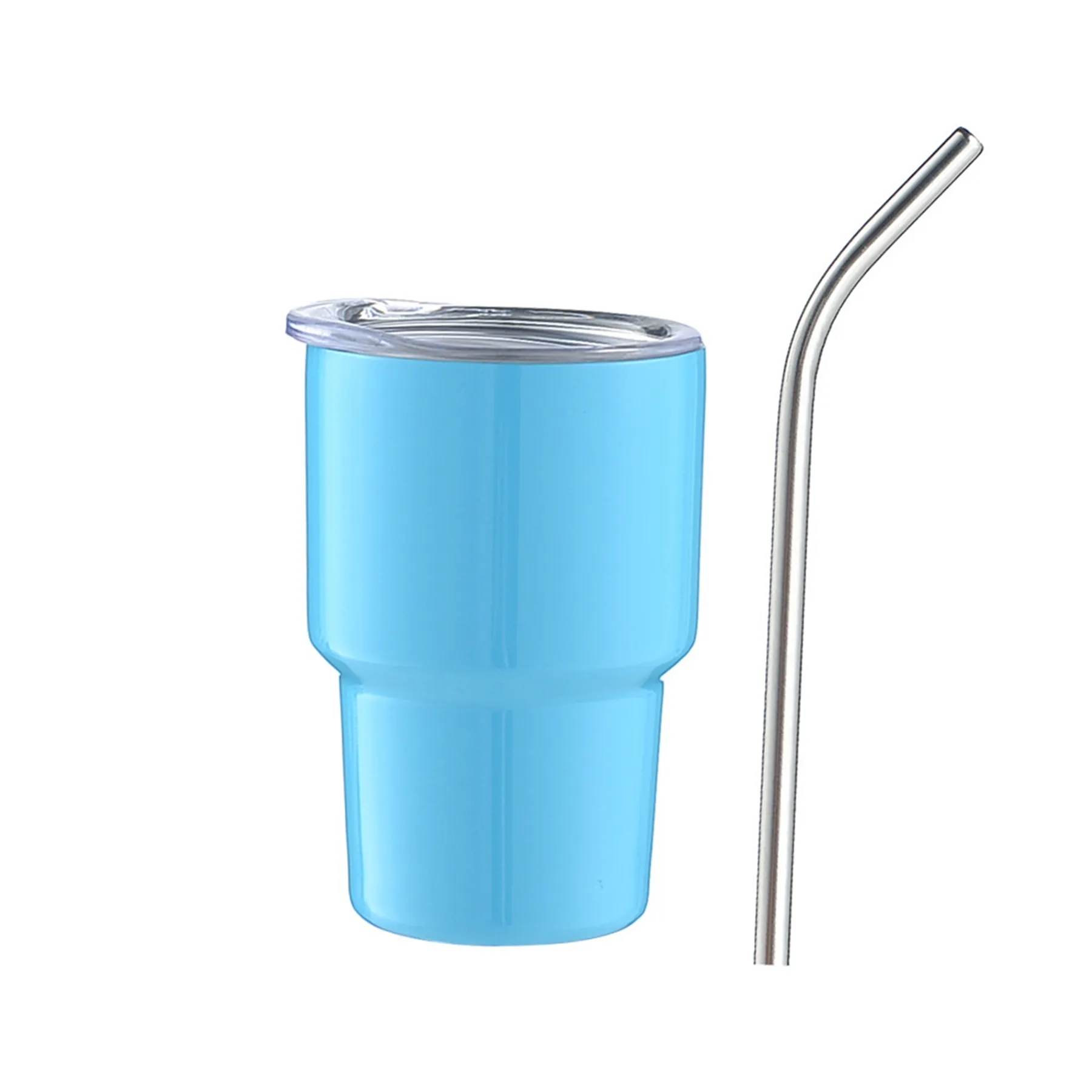 3 Oz. Stainless Steel Insulated Mini Shot Tumbler with Straw 13