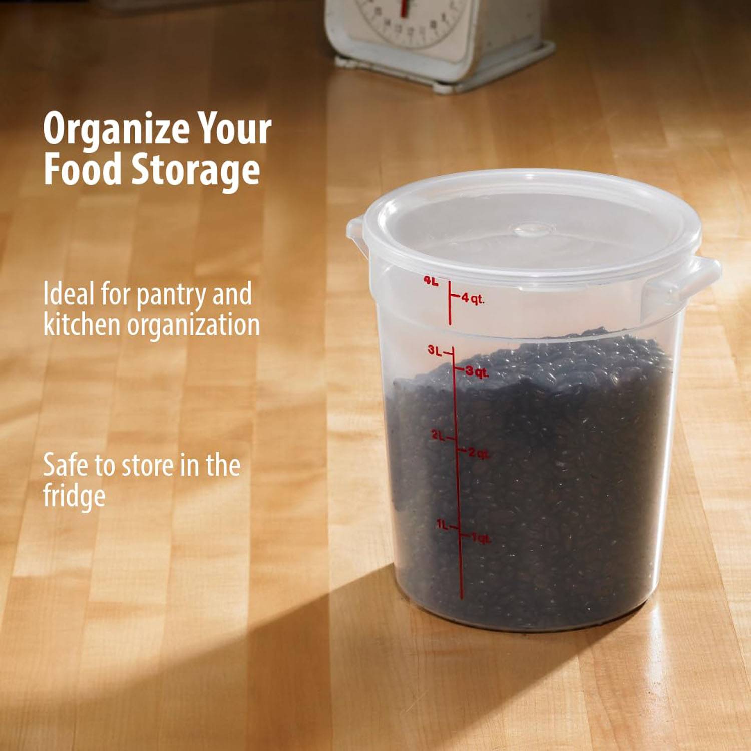 4 Qt BPA Free PP Large Capacity Food Storage Container 5