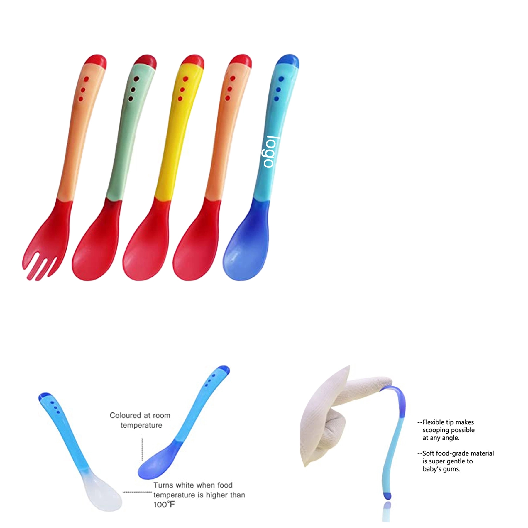 Baby White Hot Safety Spoons 2