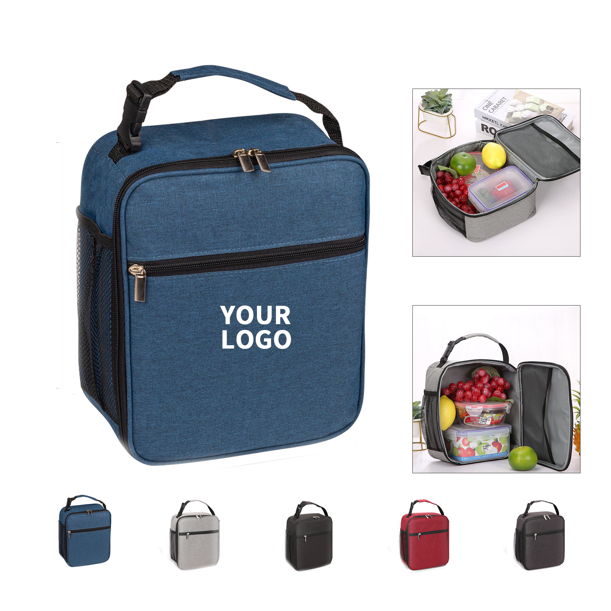 Oxford Cloth Insulated Lunch Cooler Tote 2