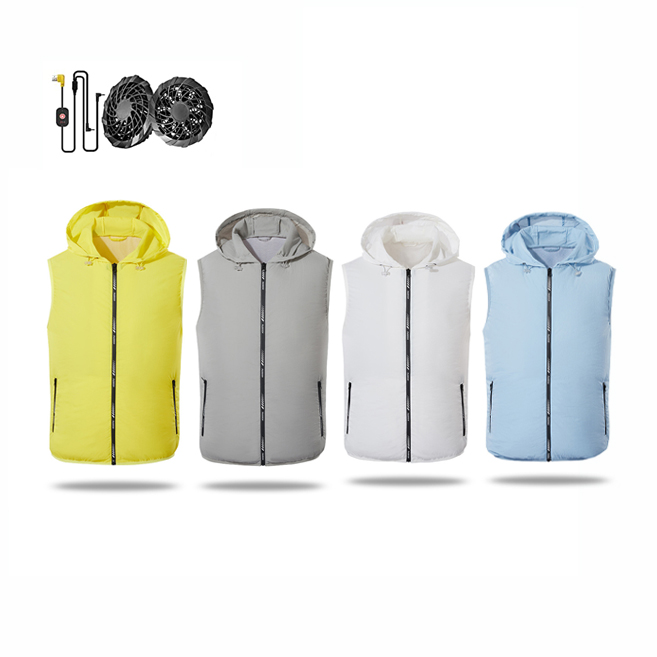 Breathable Cooling Fan Vest With Zipper 2