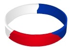 Printed Segmented Silicone Wristband Keychain 1