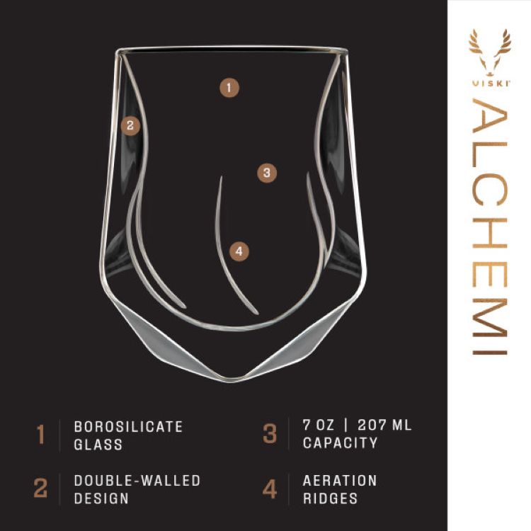 Viski® Alchemi Whiskey Tasting Glass 1