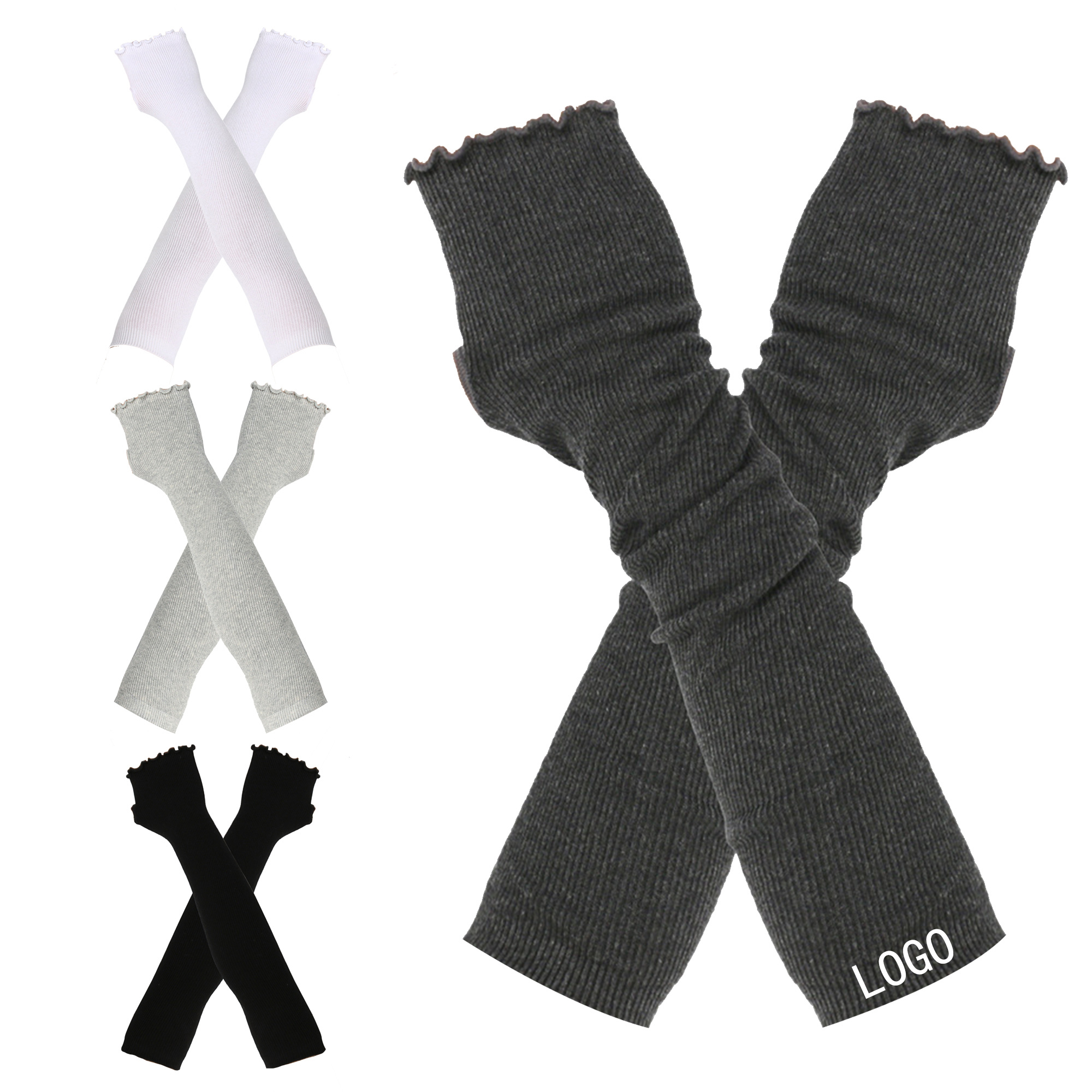 Cozy Cotton Fingerless Lace Thermal Gloves 1