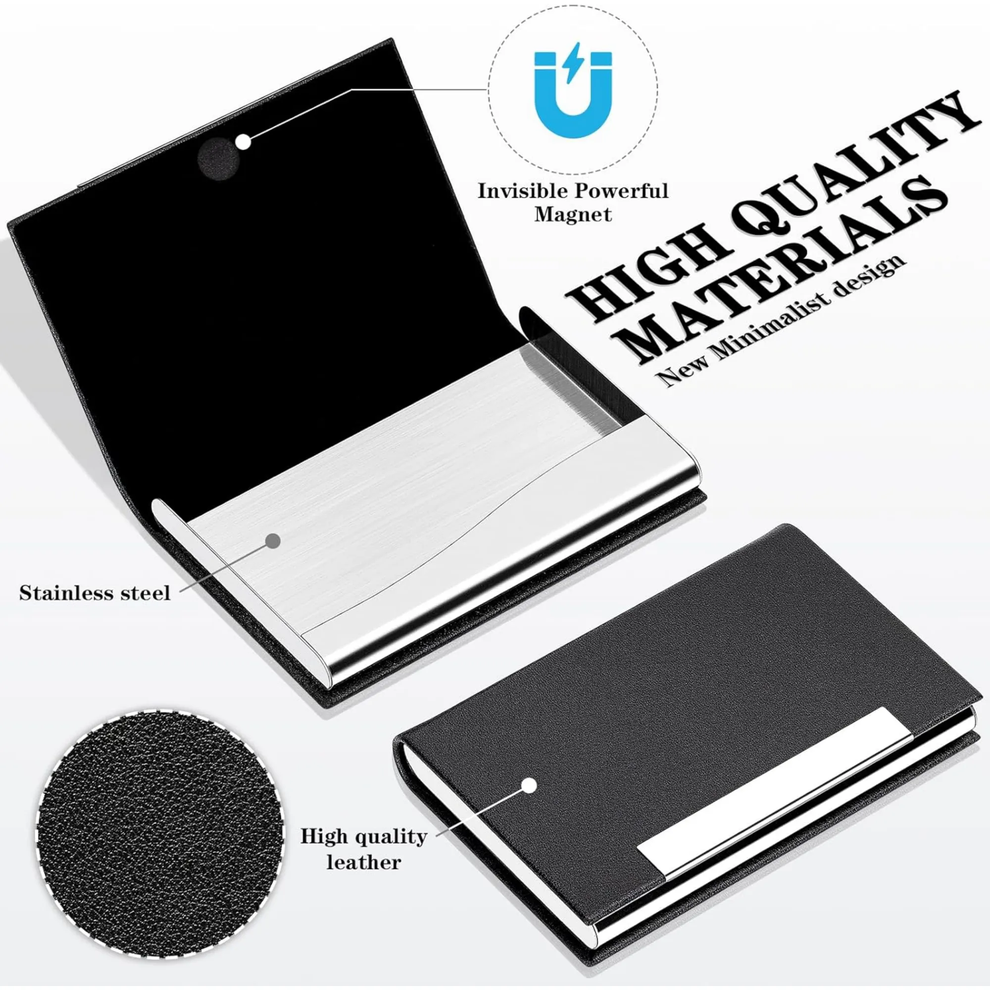 Premium PU Leather Case Business Card Holder 5
