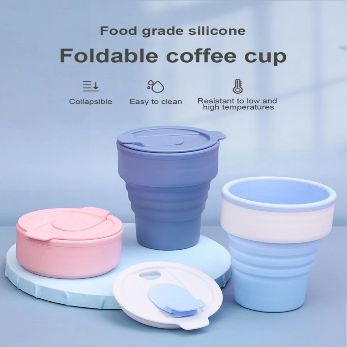 Pocket Collapsible Silicone Travel Coffee Cup 3