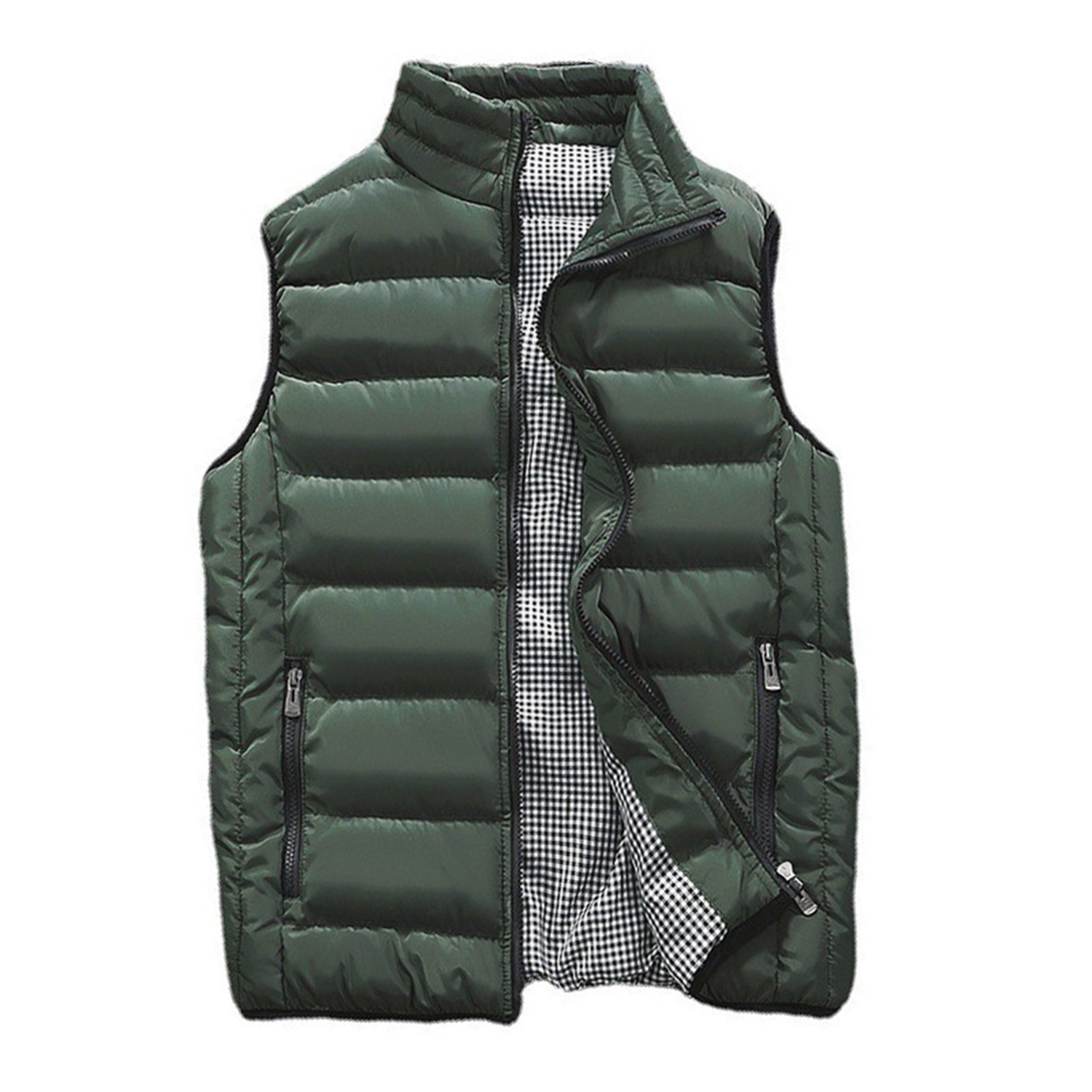 Mens Solid Winter Sleeveless Vest 8