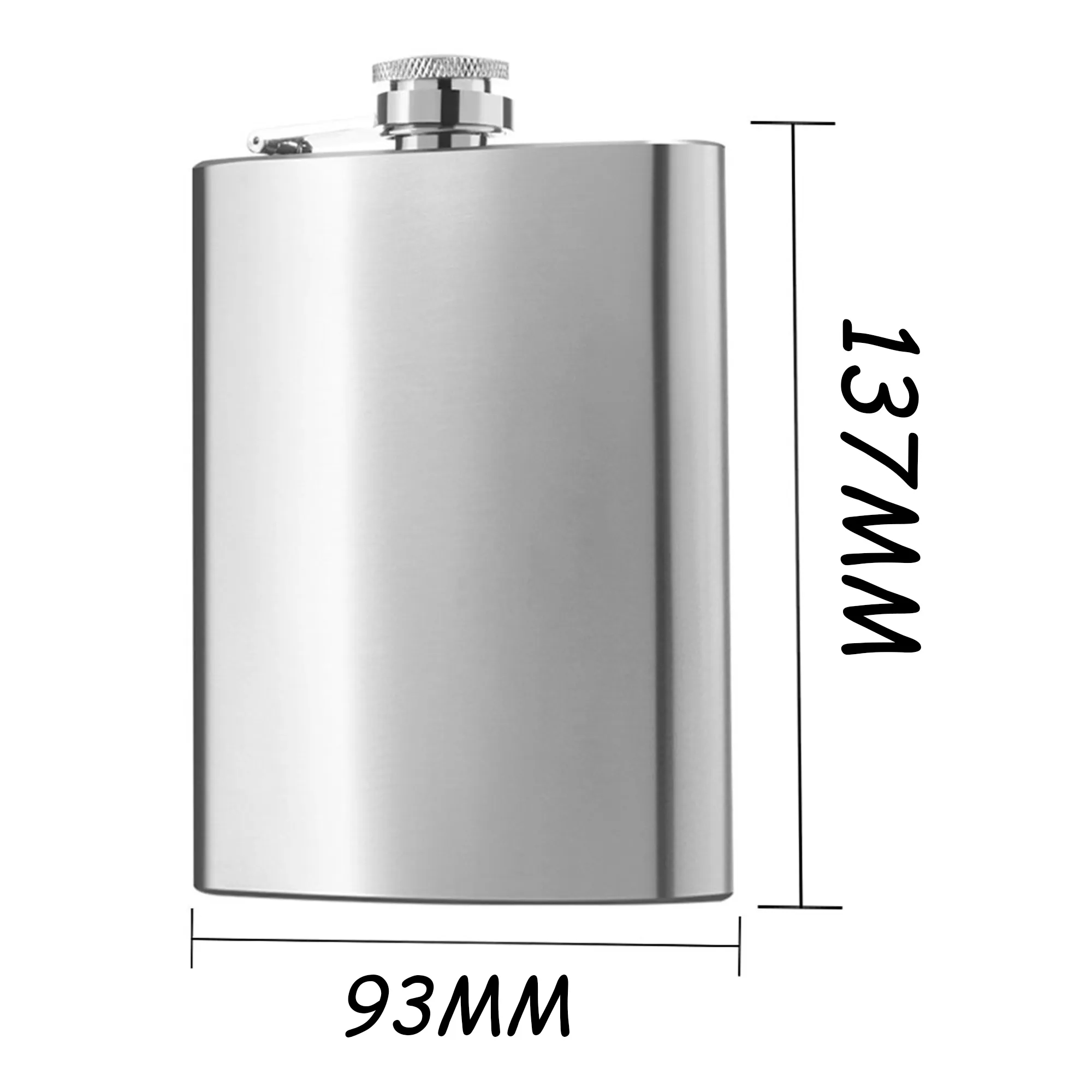 8 oz Stainless Steel Hip Flask 3
