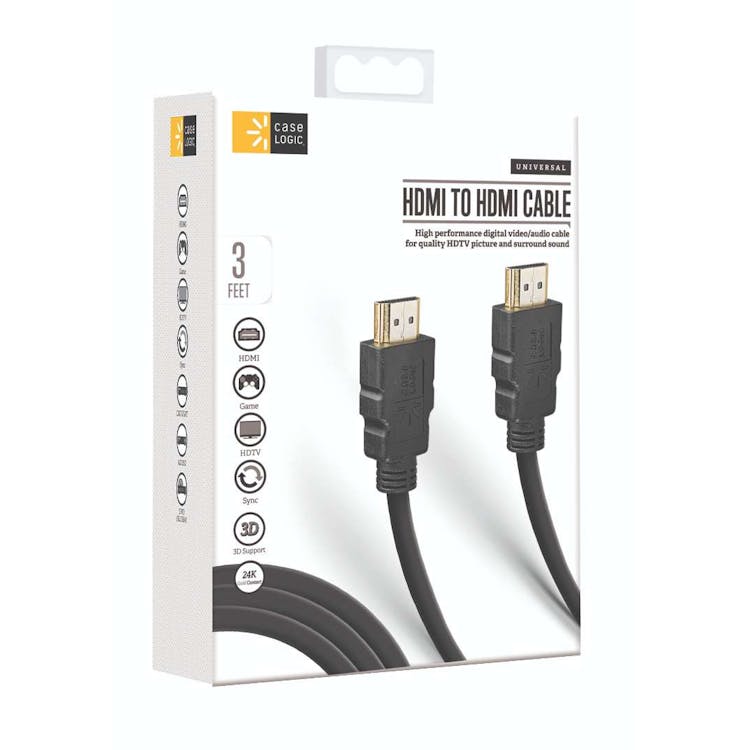HDMI to HDMI Cables - 3' Black 2