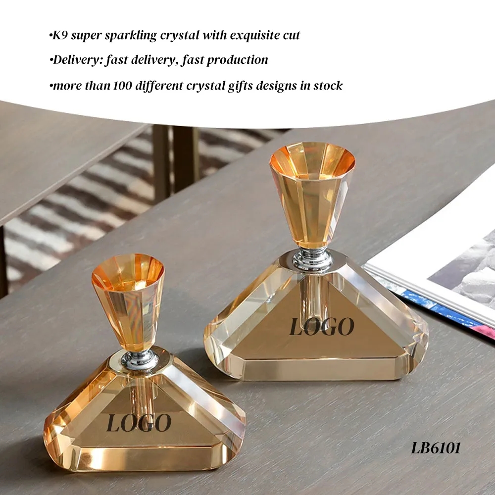 Empty Refillable Crystal Perfume Bottle Carved 3-5ML 3
