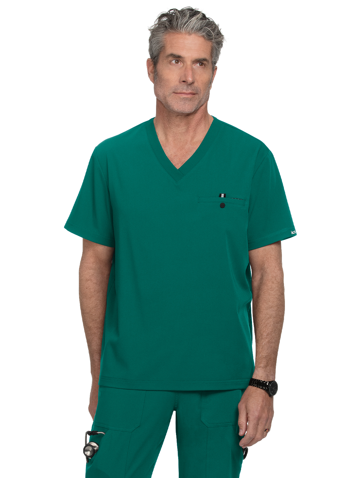 koi - Next Gen - Men's One-Pocket V-Neck Tuck-In On Call Top 42