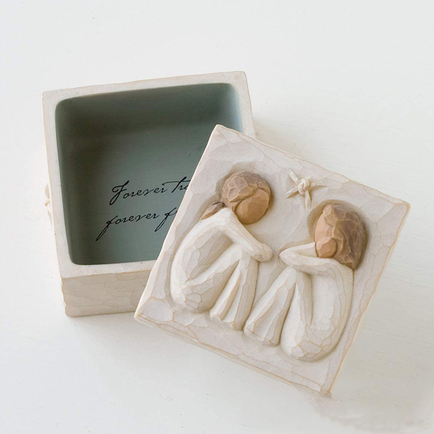 Sculpted Hand Painted Resin Keepsake Box 5