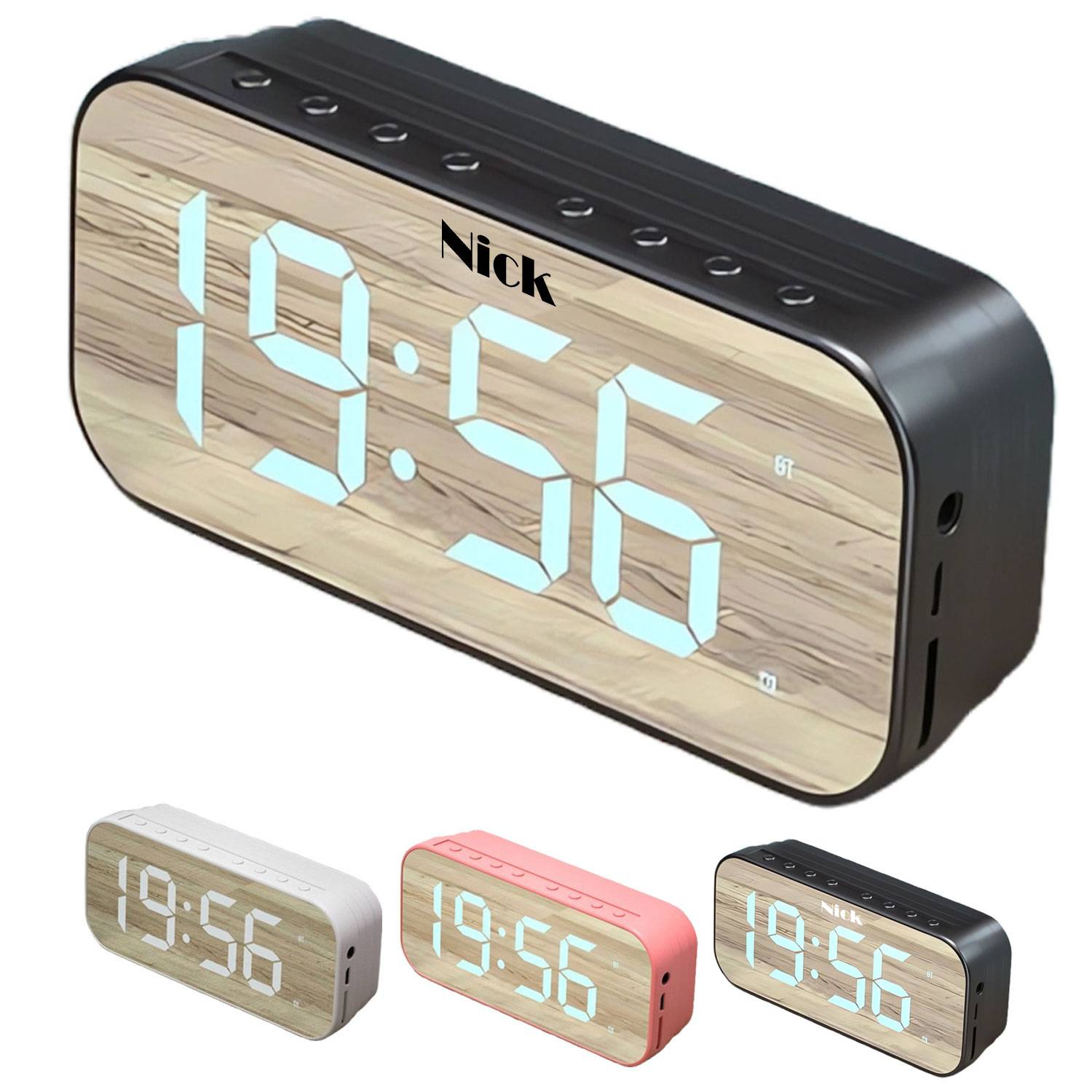 Mirror Alarm Clock Bluetooth Speaker