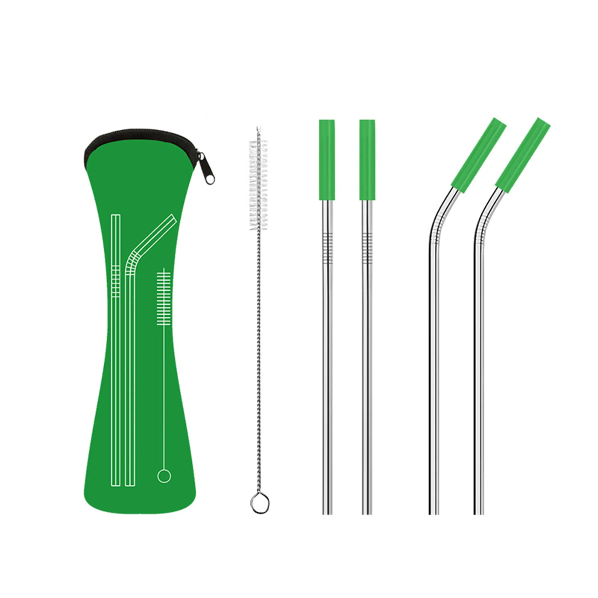 Stainless Steel Straw Set 6