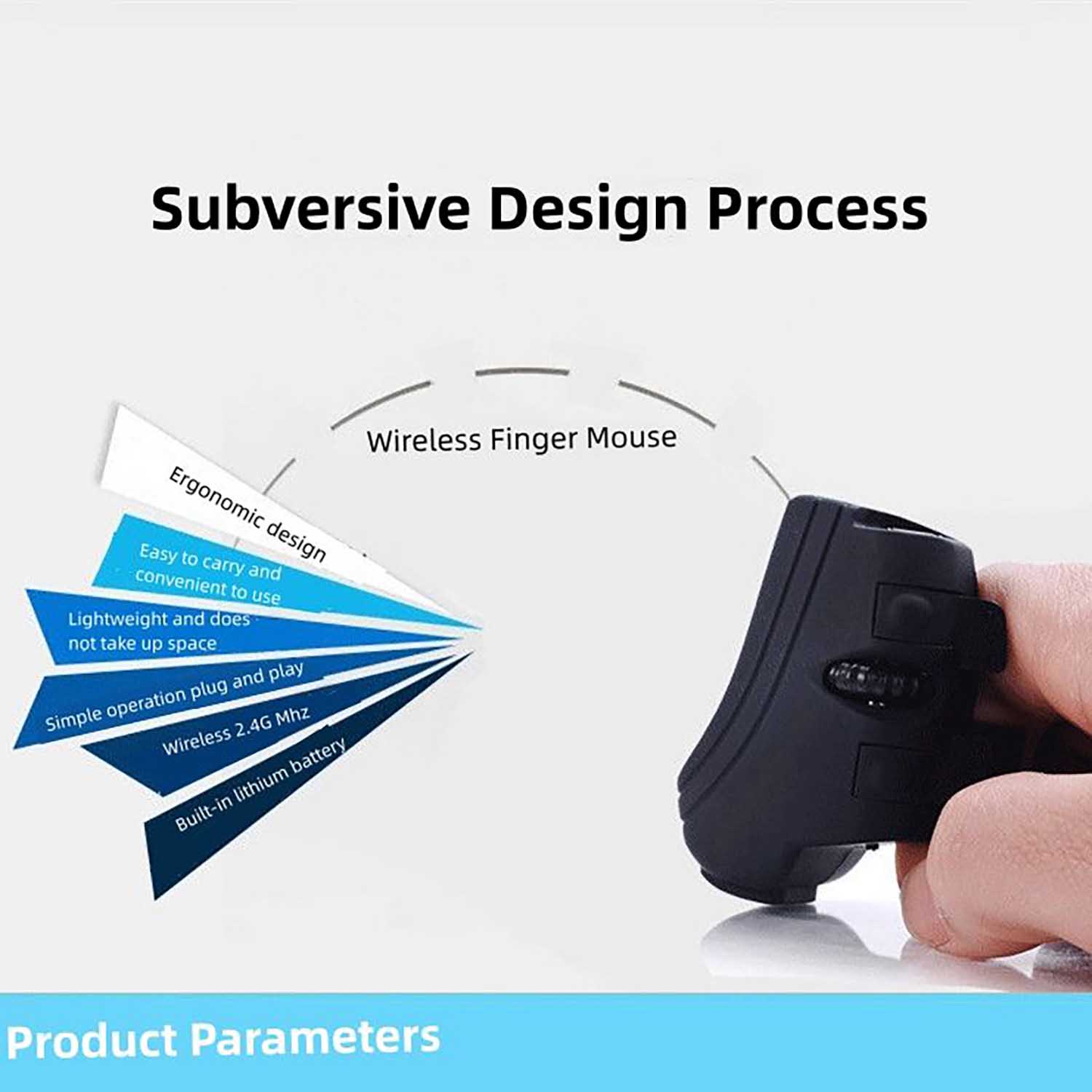 Mini Rechargeable Wireless Finger Mouse 7