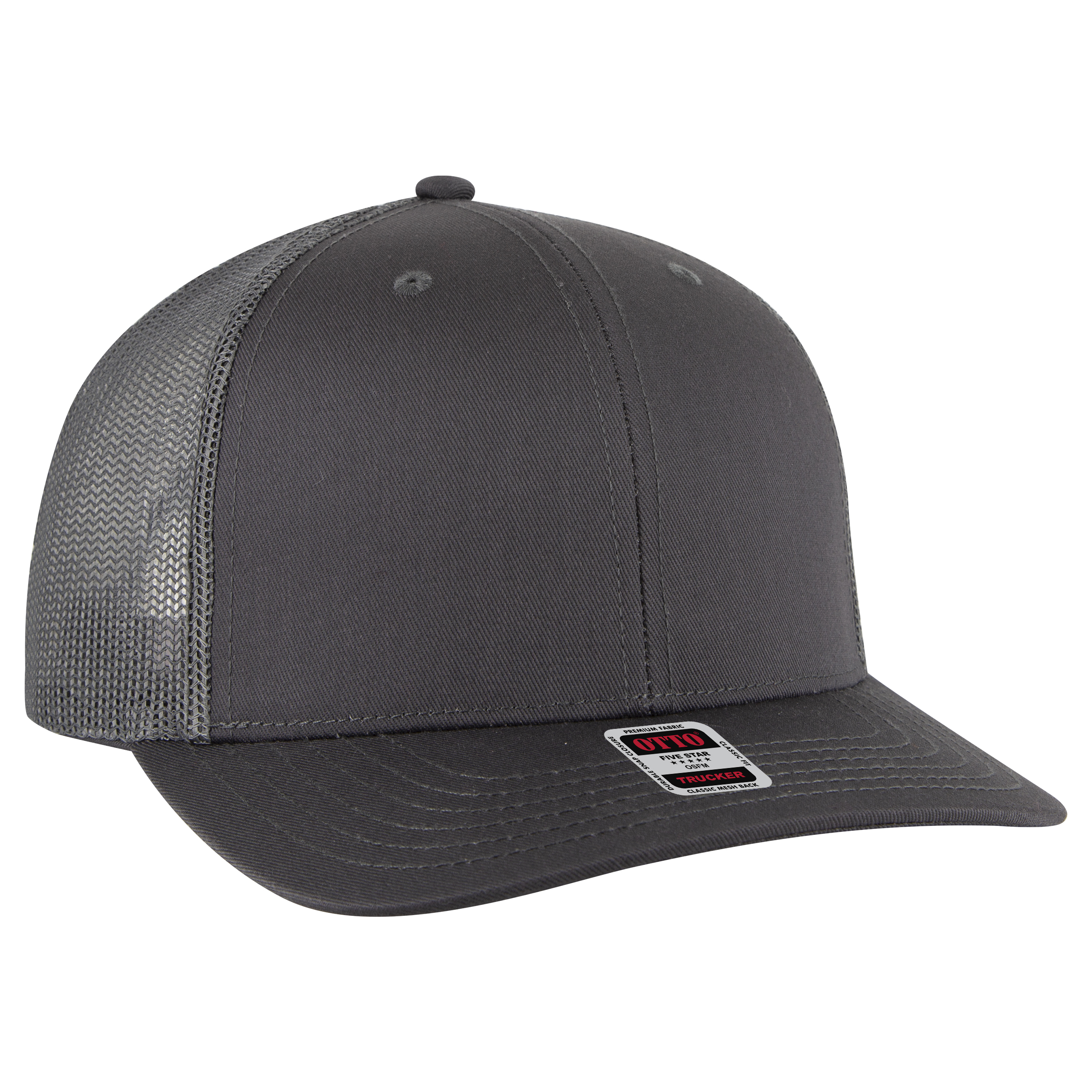 OTTO CAP® 6 Panel Mid Profile Mesh Back Trucker Hat 27