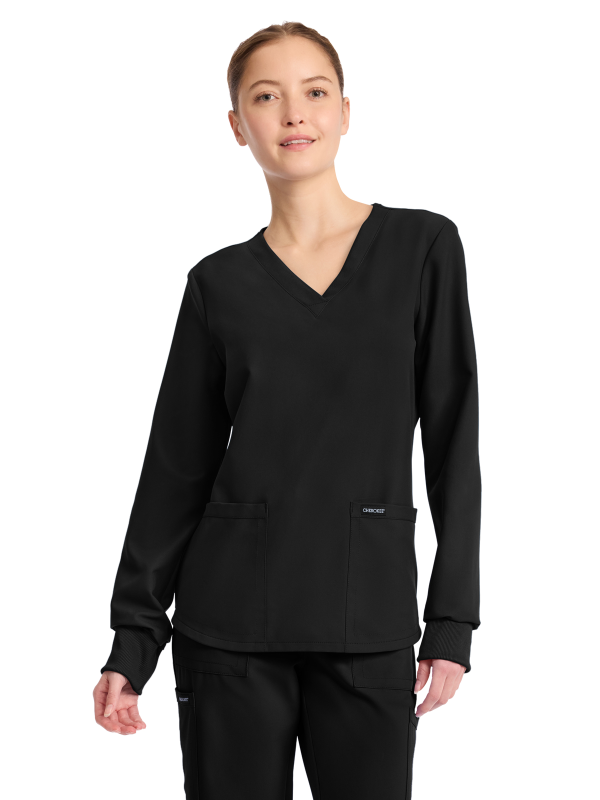 Cherokee - Workwear Originals Ultra - Women's 2-Pocket Long Sleeve Top 2