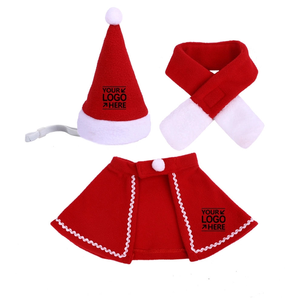 Adjustable Pet Dog Cloak Christmas Santa Hat 2