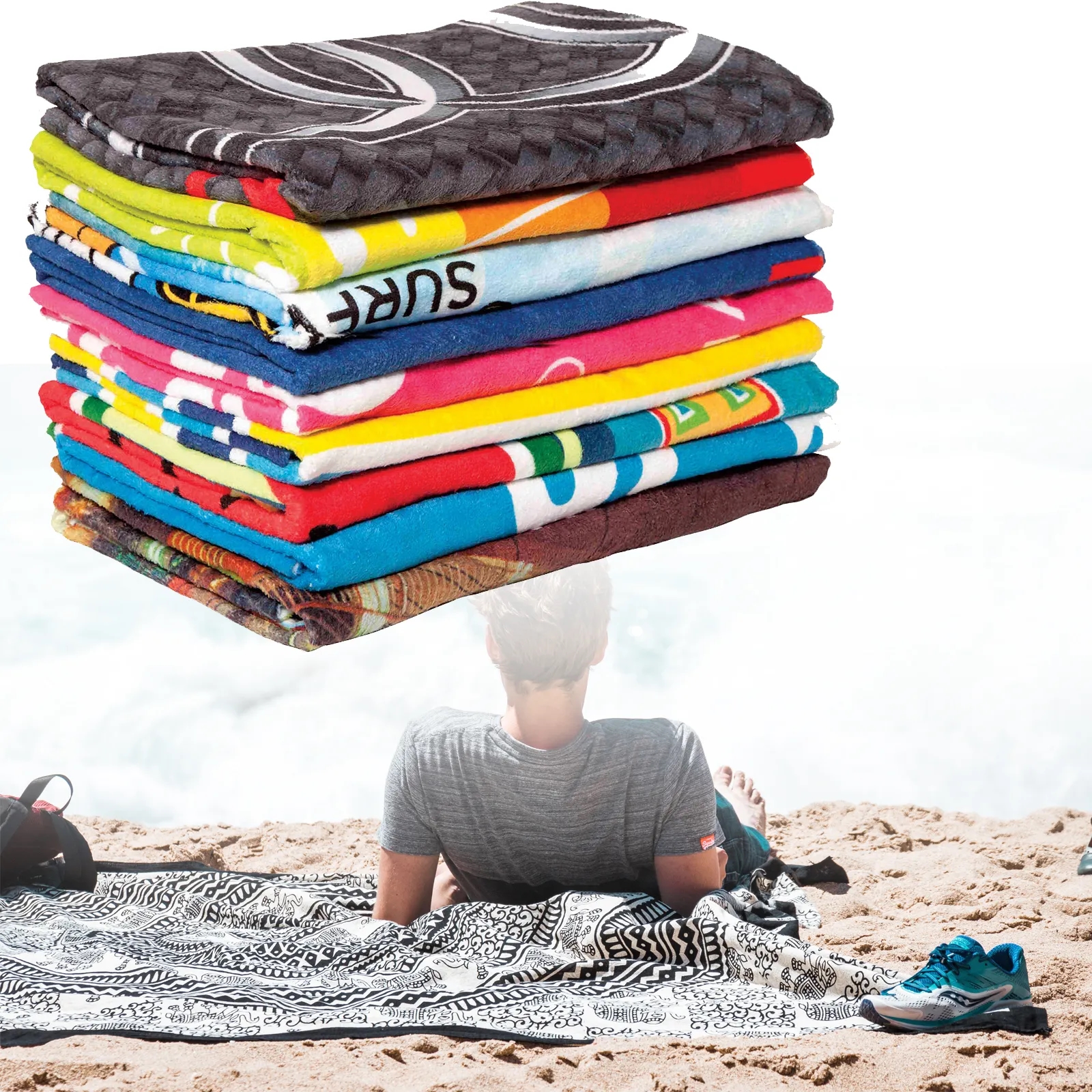 Outdoor Folding Beach Towel MOQ100 10